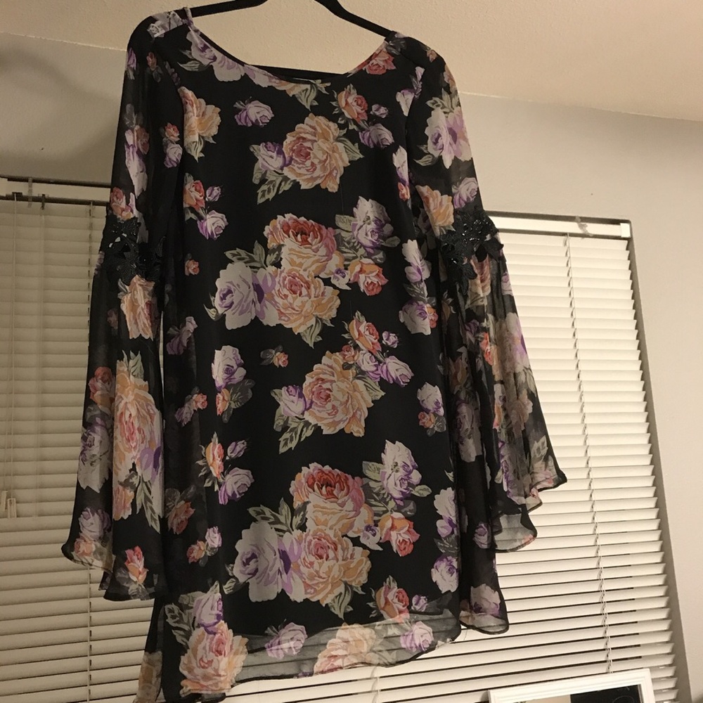 cotton candy la floral backless dress